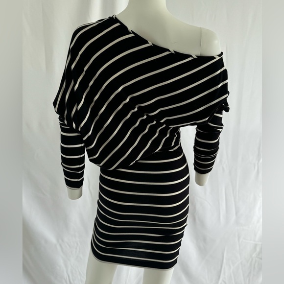 BCBG MaxAzria Black and White Striped dress Size XS - Picture 4 of 6